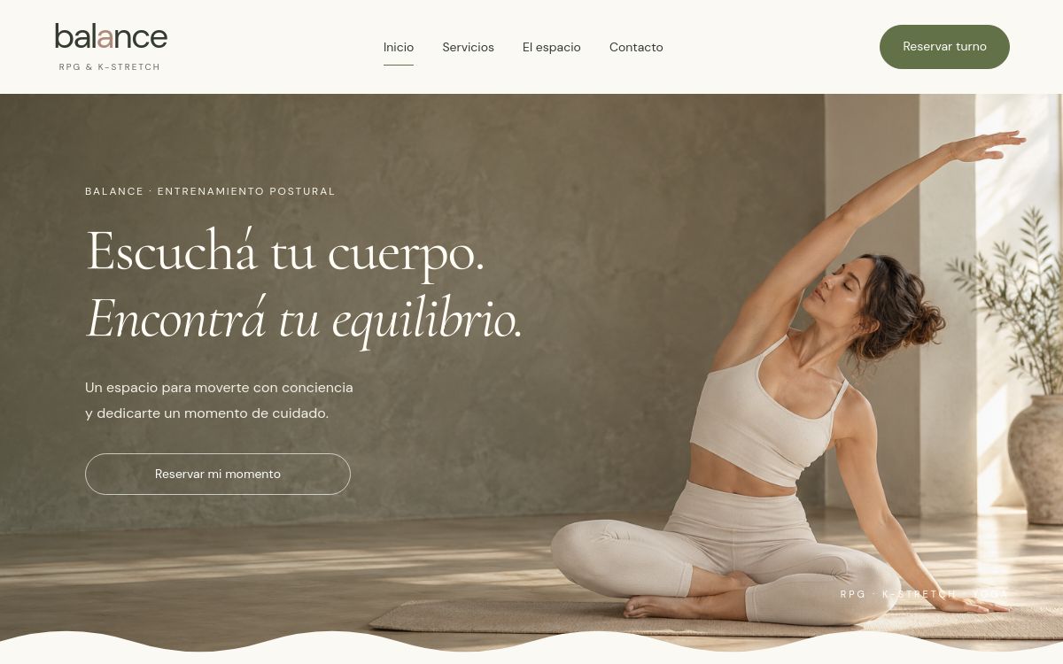 Página de inicio de Balance · RPG y K-Stretch